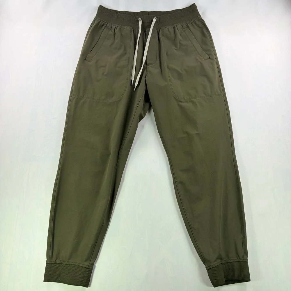 Vuori Meta Jogger Mens Large Army Green Performance Athletic Pants Slim Fit